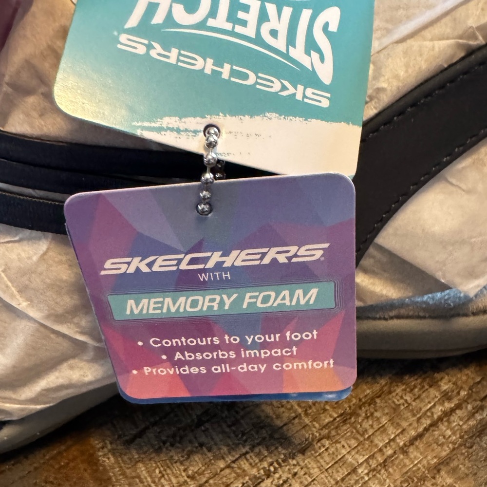 NWT Skechers Women's, Reggae Slim - Simply Stretch Sandals Size 7 Navy - Picture 13 of 15